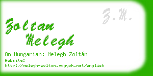 zoltan melegh business card